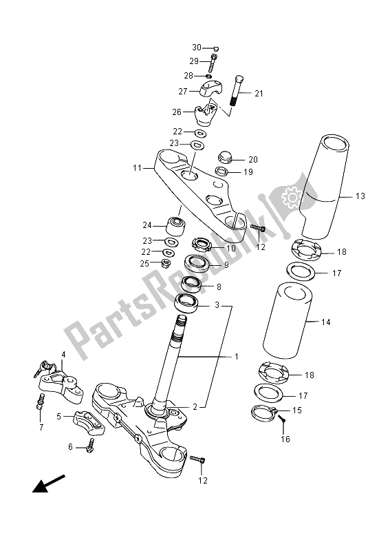 Toutes les pièces pour le Potence De Direction du Suzuki VL 1500T Intruder 2015