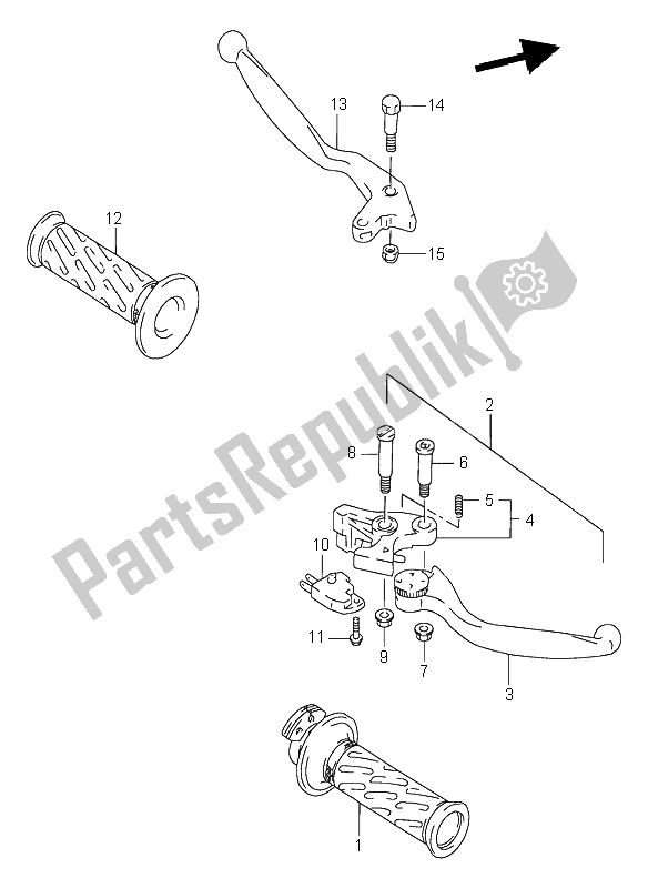 Todas las partes para Palanca De La Manija de Suzuki RF 900R 1998