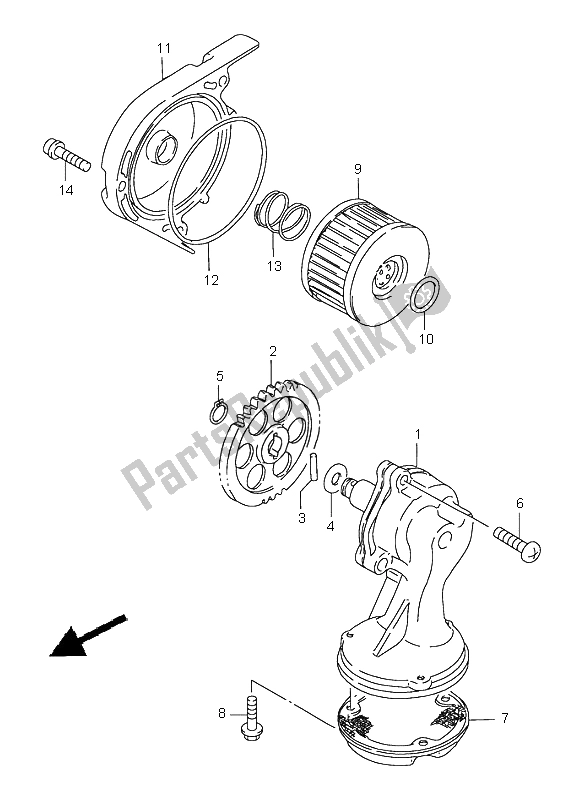 Tutte le parti per il Pompa Dell'olio del Suzuki LS 650 Savage 1998