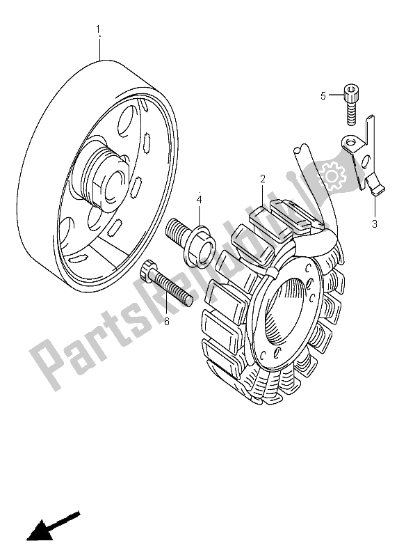 Alle onderdelen voor de Generator van de Suzuki GSX R 600Z 2003