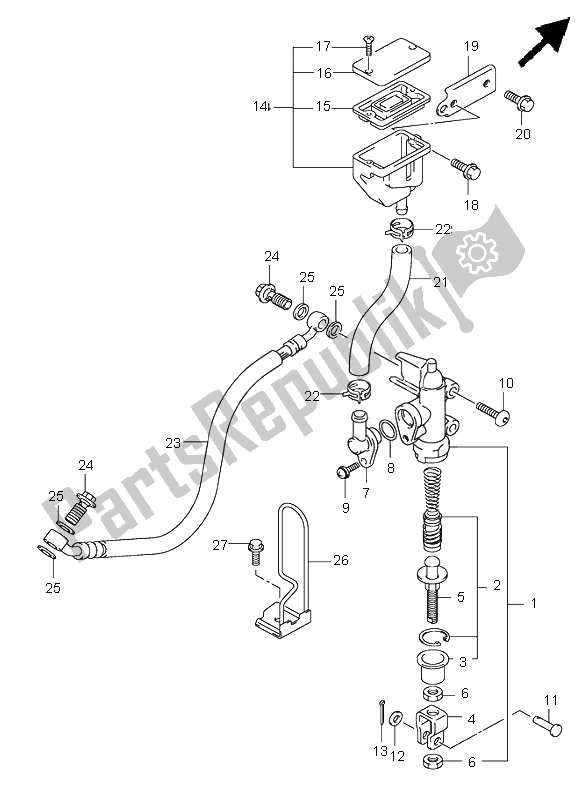 Todas las partes para Cilindro Maestro Trasero de Suzuki SV 650 NS 2005