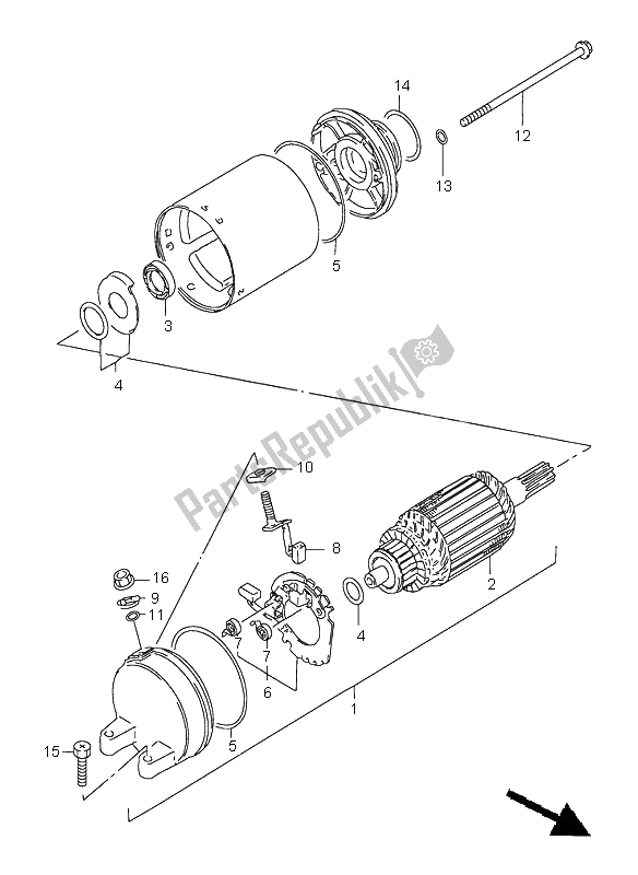 Todas las partes para Motor De Arranque de Suzuki GS 500E 2000