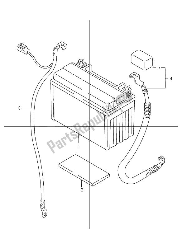 All parts for the Battery of the Suzuki GSX 1200 Inazuma 2001