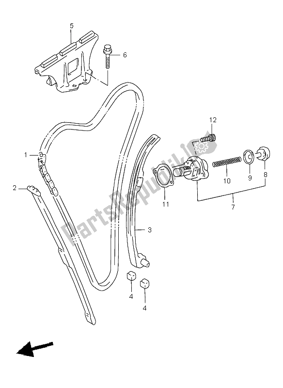 Wszystkie części do ? A? Cuch Krzywkowy Suzuki GSX 600F 1998