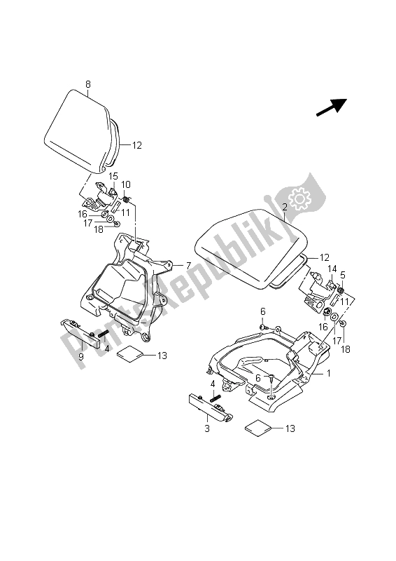 Tutte le parti per il Scatola Del Pannello Frontale del Suzuki Burgman AN 400 AZA 2009