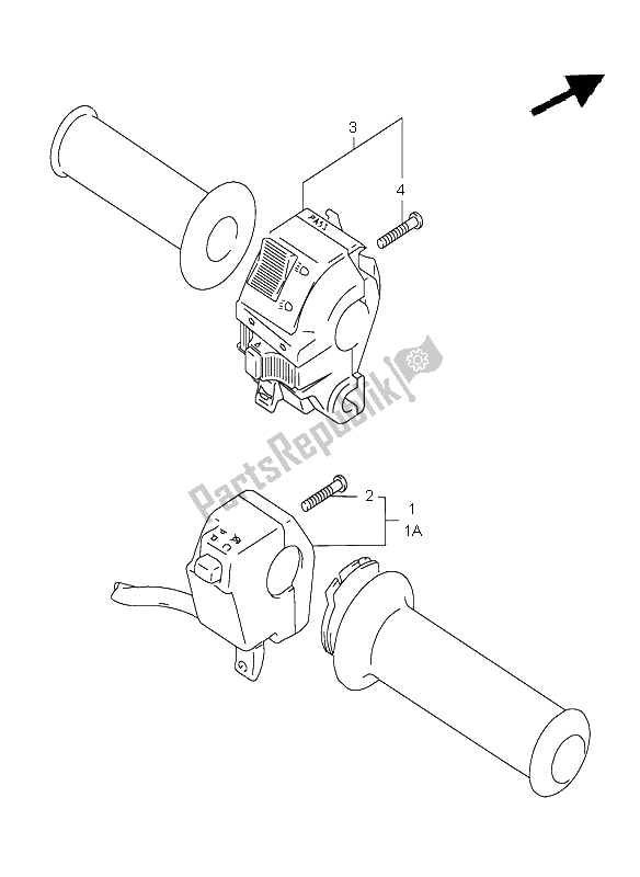 Tutte le parti per il Interruttore Maniglia del Suzuki XF 650 Freewind 1999