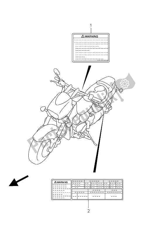 Todas las partes para Etiqueta (vz800 E24) de Suzuki VZ 800 Intruder 2011