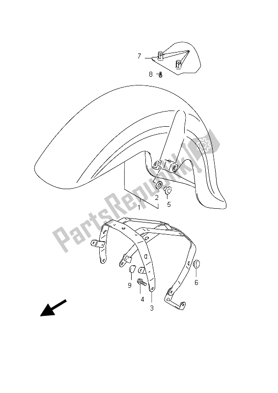 Todas las partes para Guardabarros Delantero (vl800 E19) de Suzuki C 800 VL Intruder 2012