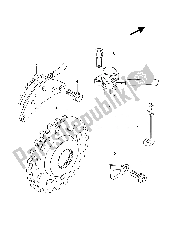 All parts for the Signal Generator of the Suzuki GSX R 1000 2014