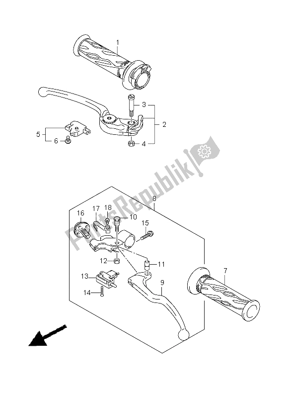 Todas as partes de Alavanca De Manivela do Suzuki GSX R 750 2008