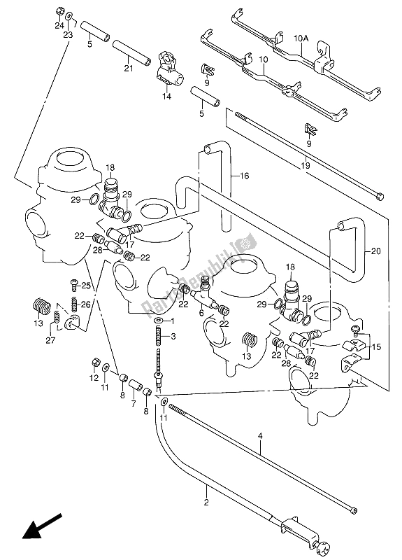 Todas as partes de Acessórios De Carburador do Suzuki RF 600 RU 1993
