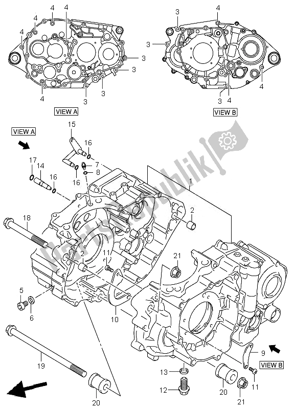 Tutte le parti per il Carter del Suzuki LT Z 400 Quadsport 2007