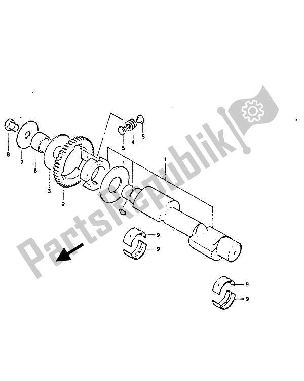Toutes les pièces pour le Balancier du Suzuki GS 450 Eseusu 1988