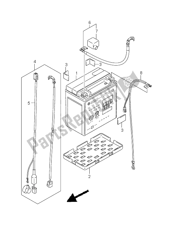 Toutes les pièces pour le Batterie du Suzuki VLR 1800R C 1800 Intruder 2008