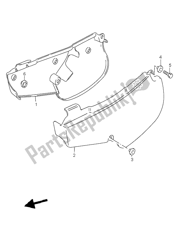 Tutte le parti per il Copertura Del Telaio del Suzuki RM 80 2001