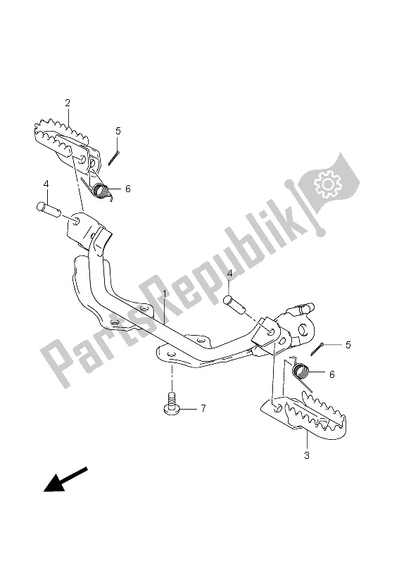 Tutte le parti per il Poggiapiedi del Suzuki DR Z 70 2012