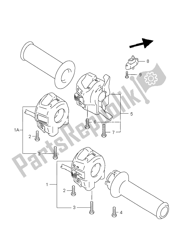 Toutes les pièces pour le Interrupteur De Poignée du Suzuki GSX 750F 1999