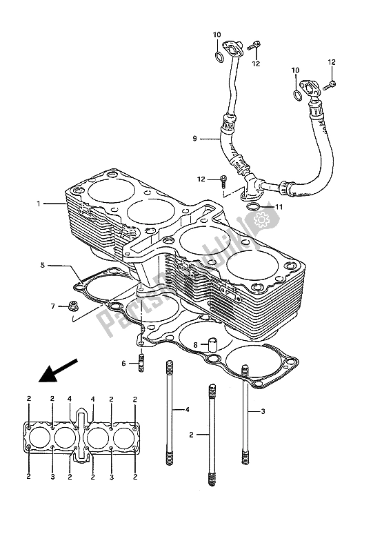 Wszystkie części do Cylinder Suzuki GSX 1100G 1991