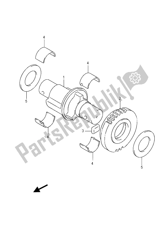 All parts for the Crank Balancer of the Suzuki GSX R 1000Z 2014