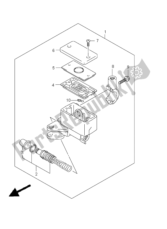 All parts for the Front Master Cylinder (gsf650-a-u-ua) of the Suzuki GSF 650 Nsnasa Bandit 2009