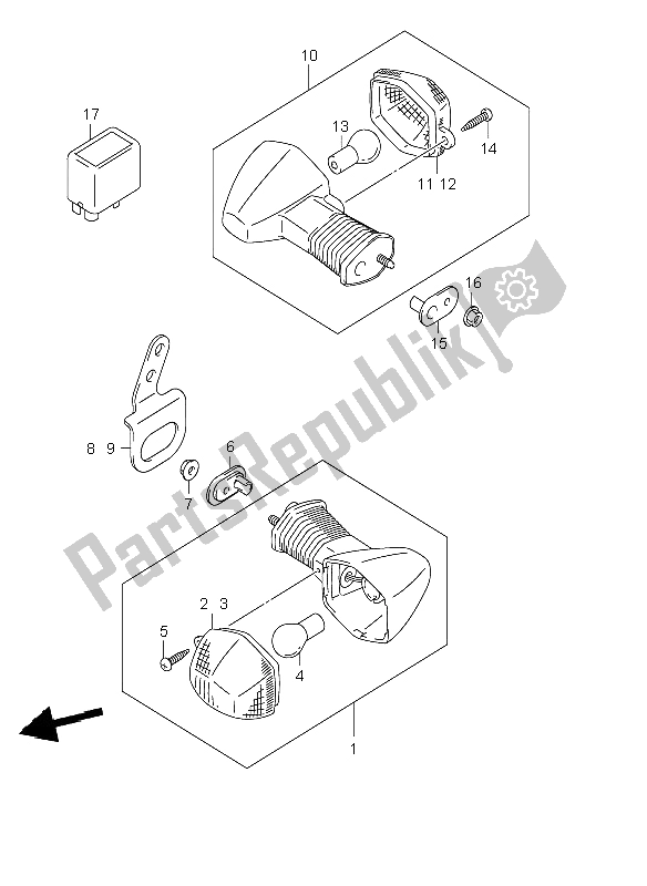 All parts for the Turn Signal Lamp (e24) of the Suzuki DR Z 400E 2004