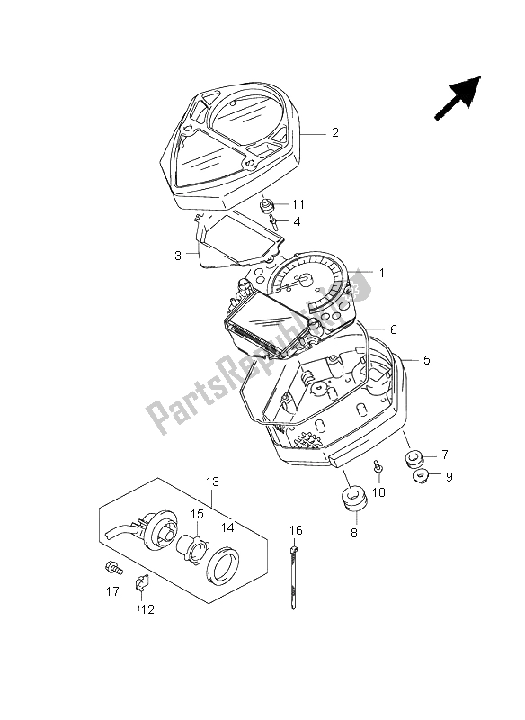 Todas las partes para Velocímetro (sv650s-su) de Suzuki SV 650 NS 2004