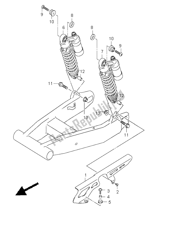 Tutte le parti per il Ammortizzatore Posteriore del Suzuki GSX 1400 2002