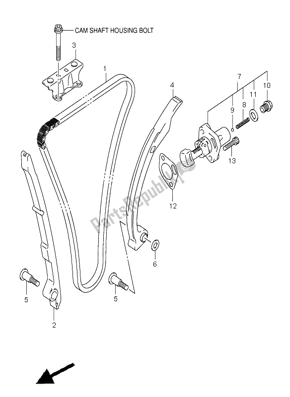 Wszystkie części do ? A? Cuch Krzywkowy Suzuki GSX R 1000 2004