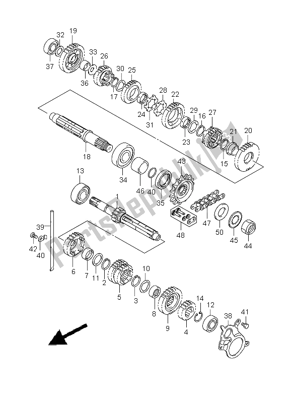 Todas las partes para Transmisión de Suzuki SFV 650A Gladius 2009