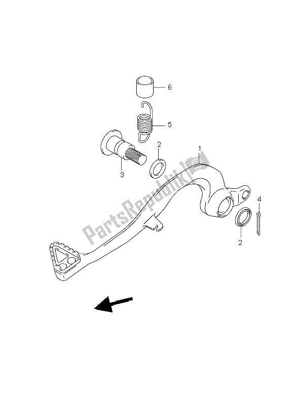 Tutte le parti per il Freno Posteriore del Suzuki RM 250 2008