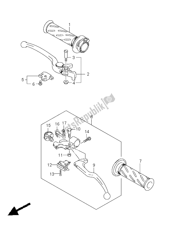 Tutte le parti per il Leva Della Maniglia del Suzuki GSX R 1000 2005