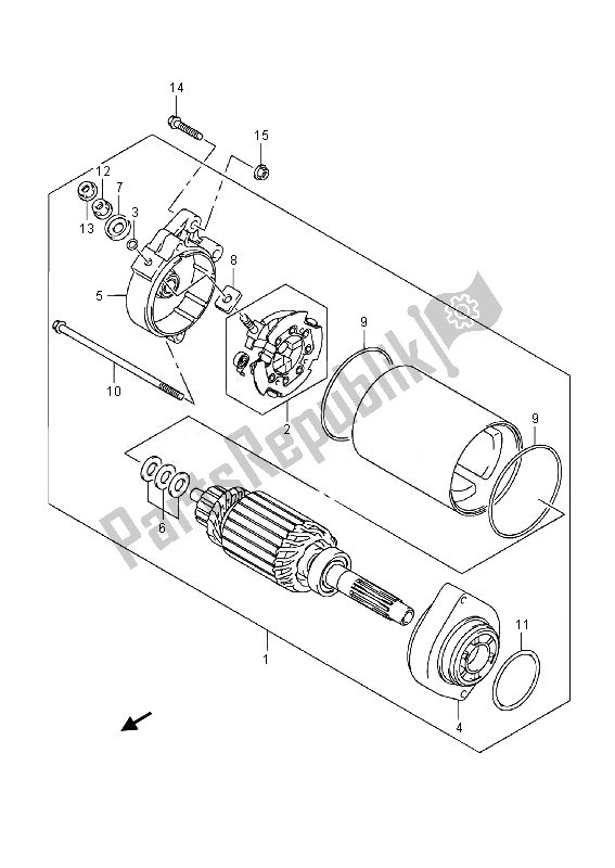 Todas las partes para Motor De Arranque de Suzuki DL 1000A V Strom 2014