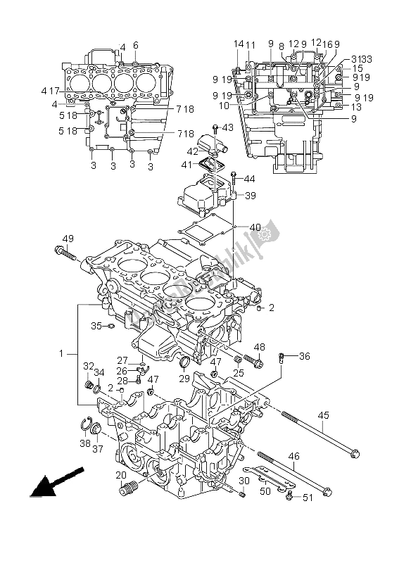 Todas las partes para Caja Del Cigüeñal de Suzuki GSX R 750 2009