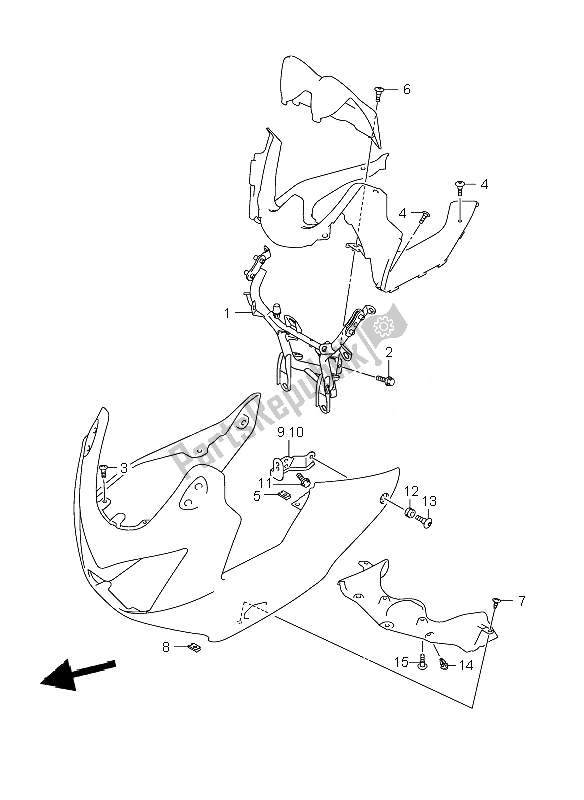Todas las partes para Piezas De Instalación De Capota de Suzuki GSF 1250 Nsnasa Bandit 2007