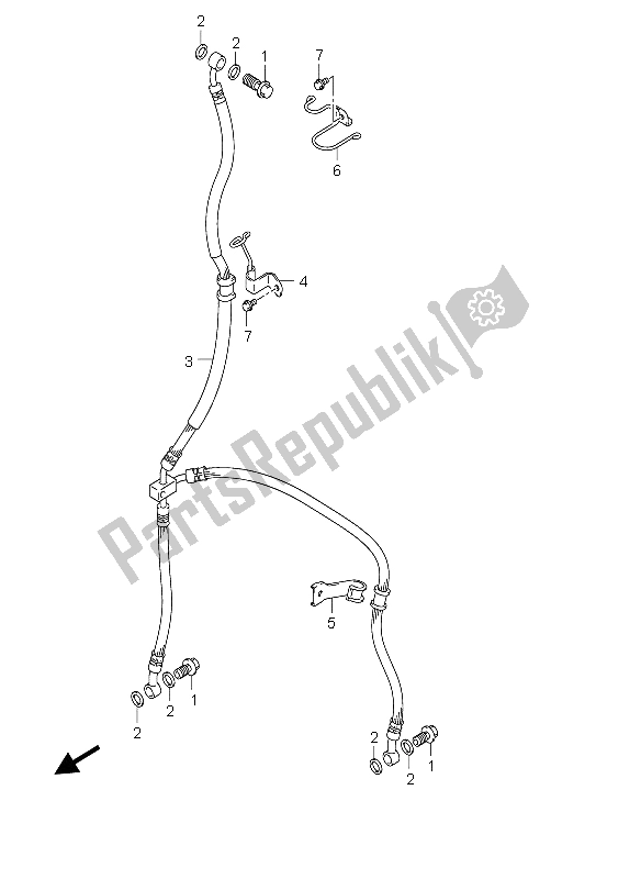 Wszystkie części do Przewód Przedniego Hamulca Suzuki DL 650 V Strom 2004