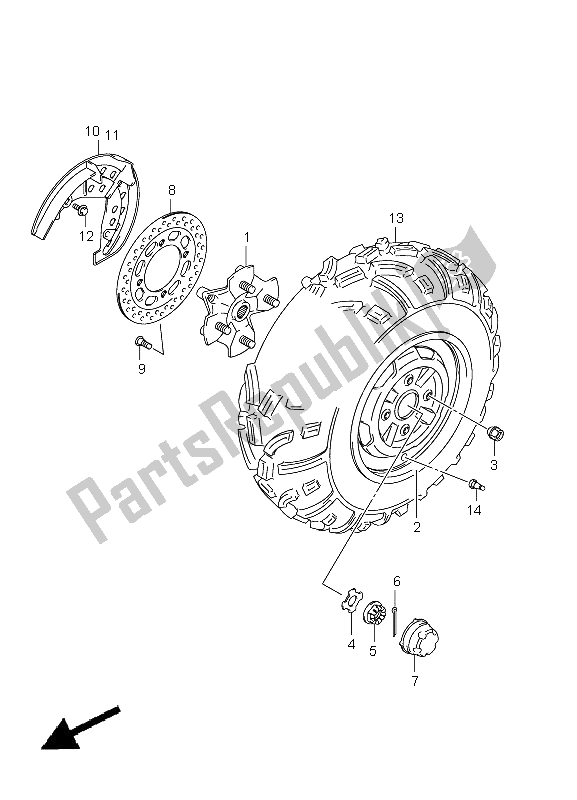 All parts for the Front Wheel (lt-a750x P28) of the Suzuki LT A 750 XZ Kingquad AXI 4X4 2011