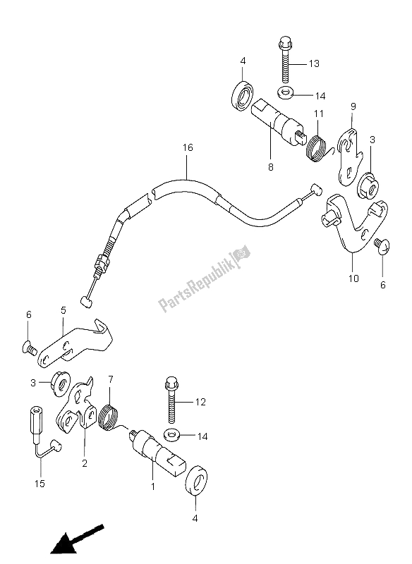 Tutte le parti per il Decomporre L'albero del Suzuki VL 1500 Intruder LC 2005