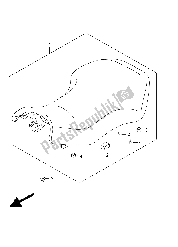 Todas las partes para Asiento (lt-a500xpz P17) de Suzuki LT A 500 XPZ Kingquad AXI 4X4 2012