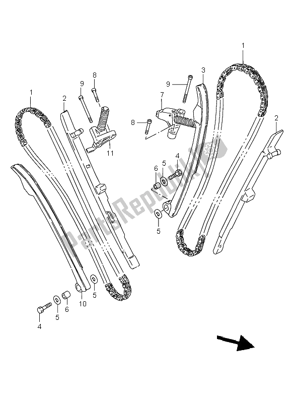 Tutte le parti per il Catena A Camme del Suzuki VS 800 Intruder 1998