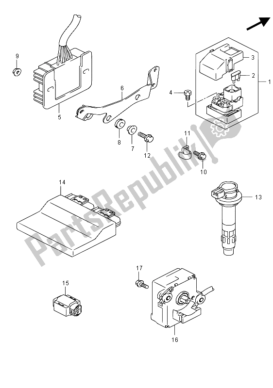 All parts for the Electrical (gsx-r750) of the Suzuki GSX R 750 2015