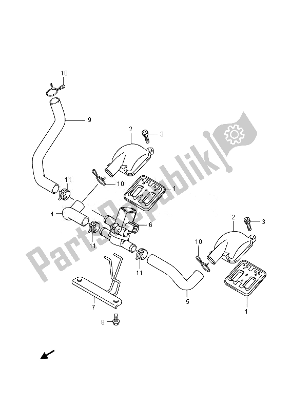 All parts for the 2nd Air of the Suzuki GSX 1300 RA Hayabusa 2014