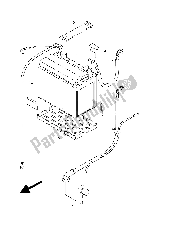 All parts for the Battery (dl650a E19) of the Suzuki DL 650A V Strom 2011