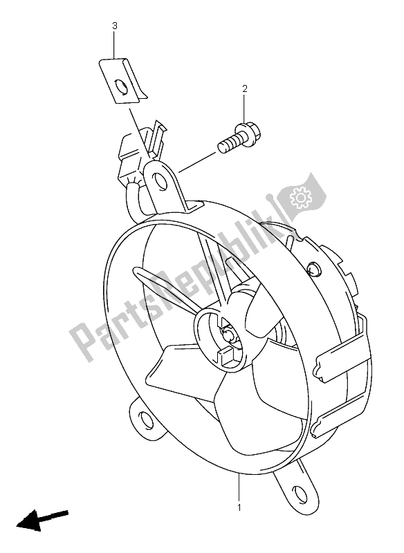 Wszystkie części do Wentylator Ch? Odnicy Suzuki DR Z 400S 2003