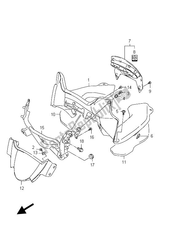 Todas as partes de Painel Do Medidor do Suzuki GSX 650 FA 2012