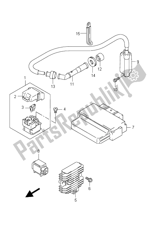 Todas las partes para Eléctrico de Suzuki Burgman AN 400 AZA 2009