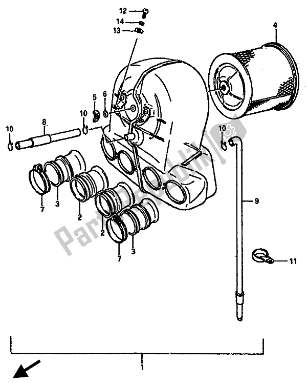 Wszystkie części do Od? Wie? Acz Powietrza Suzuki GSX R 750X 1987