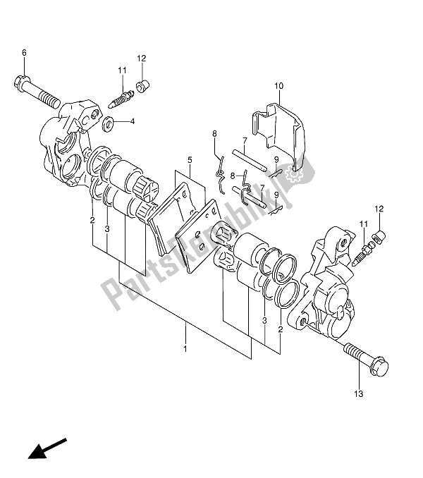 Toutes les pièces pour le étriers Avant du Suzuki GSX 600 FUU2 1991