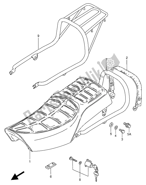 All parts for the Seat of the Suzuki GN 250 1993