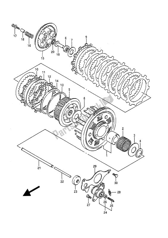 Tutte le parti per il Frizione del Suzuki GSF 400 Bandit 1993