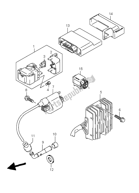 All parts for the Electrical ( F. No. 5saap41a 67110000) of the Suzuki LT A 700X Kingquad 4X4 2006